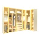 Ver imagem 3 de Guarda-Roupa Modulado Lúmine 8 Portas 4 Gavetas com Vidro e LED 100% MDF Off White - Pnr Móveis
