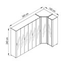 Ver imagem 4 de Guarda-Roupa Modulado Lúmine 8 Portas 4 Gavetas com Vidro e LED 100% MDF Off White - Pnr Móveis