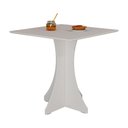 Ver imagem 2 de Mesa de Jantar Quadrada Lara 4 Lugares 70x70 Base em X em Mdf - Branco