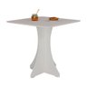 Mesa de Jantar Quadrada Lara 4 Lugares 70x70 Base em X em Mdf - Branco - 2