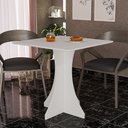 Ver imagem 1 de Mesa de Jantar Quadrada Lara 4 Lugares 70x70 Base em X em Mdf - Branco