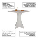 Ver imagem 3 de Mesa de Jantar Quadrada Lara 4 Lugares 70x70 Base em X em Mdf - Branco