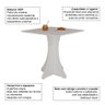 Mesa de Jantar Quadrada Lara 4 Lugares 70x70 Base em X em Mdf - Branco - 3