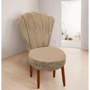 Ver imagem 1 de Conjunto 2 Cadeiras Estofadas Sala de Jantar Anna Suede Capuccino