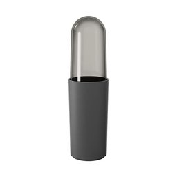 Porta Escova Serene com Tampa 23,1 Cm Brinox Cinza - 1