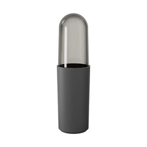 Porta Escova Serene com Tampa 23,1 Cm Brinox Cinza