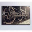 Ver imagem 2 de Quadro Rodas Trem Clássico 120x80 Cm Vidro Impresso