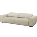 Ver imagem 3 de Sofá Retrátil Reclinável para Sala 3 Lugares 250cm Bari L06 Couro Off White - Lyam Decor