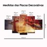 Quadros Decorativos Sala Leão Judá Jesus Cruz Religioso Kit Arte na Arte Kit 5 Placa Decorativo Sala - 3