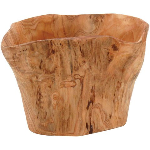 Wood Centro Mesa 20x28x25cm Madeira Natural