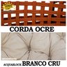 Balanço Suspenso Ninho Corda Náutica Ocre Almofada Impermeável Branco + Mola e Mosquetão - 4