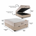 Ver imagem 2 de Cama Box Baú Casal com Colchão Airtech Ortobom 138x188x70cm