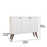 Balcão Aparador Buffet Congo Branco Brienza Movelaria - 4