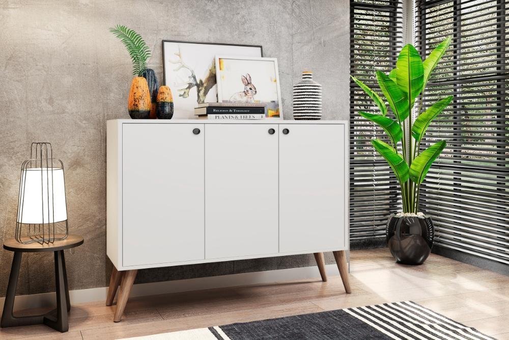 Balcão Aparador Buffet Congo Branco Brienza Movelaria