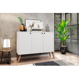 Balcão Aparador Buffet Congo Branco Brienza Movelaria - 1