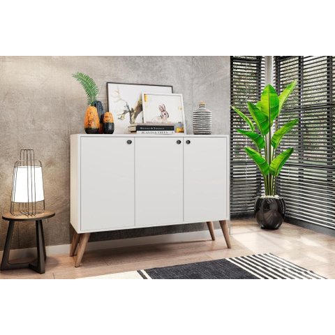 Balcão Aparador Buffet Congo Branco Brienza Movelaria