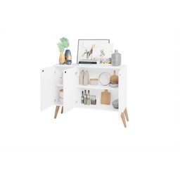 Balcão Aparador Buffet Congo Branco Brienza Movelaria - 3