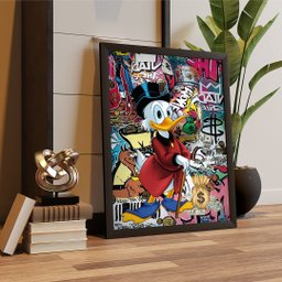 Quadro Grande Decoração Home Office Elegante Moderno Revenda:Tio Patinhas Graffite - 2