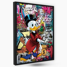 Quadro Grande Decoração Home Office Elegante Moderno Revenda:Tio Patinhas Graffite - 1