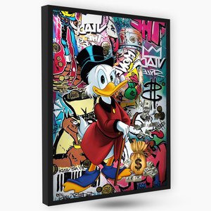 Quadro Grande Decoração Home Office Elegante Moderno Revenda:Tio Patinhas Graffite