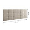 Cabeceira Box Estofada Bia Casal 140x54cm - 2
