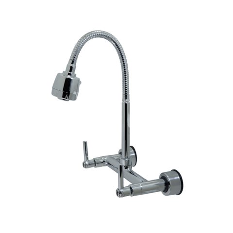 Torneira Pia Cozinha Misturador Parede Gourmet Cromado 1/4V
