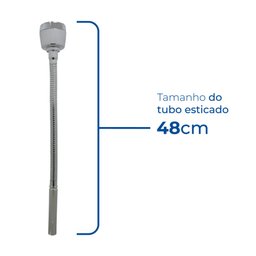 Torneira Pia Cozinha Misturador Parede Gourmet Cromado 1/4V - 5