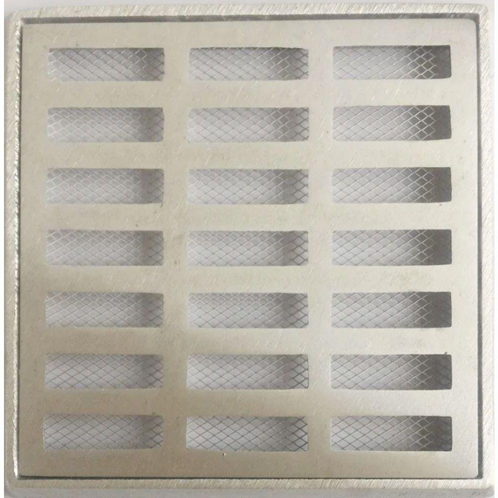Tela para Ralo 10x10 Cm em Alumínio Anti Inseto - 4