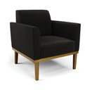 Ver imagem 6 de Conjunto 2 Poltronas e 1 Namoradeira Decorativa Isabella Pés Fixo em Madeira Castanho Suede Preto G1
