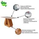 Ver imagem 7 de Conjunto de Mesa de Jantar Tampo de Vidro Off White Agata e 4 Cadeiras Paola Madeira Linho Bege e na