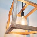 Ver imagem 6 de Luminária Teto Pendente Madeira Industrial Quadrado Cubo