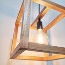 Ver imagem 2 de Luminária Teto Pendente Madeira Industrial Quadrado Cubo