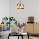 Ver imagem 3 de Luminária Teto Pendente Madeira Industrial Quadrado Cubo