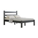 Ver imagem 1 de Cama Casal em Madeira Maciça Reforçada Rubi Preto Nemargi