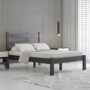 Ver imagem 3 de Cama Casal em Madeira Maciça Reforçada Rubi Preto Nemargi