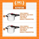 Ver imagem 2 de KIT - Panela de pressão 6L Aço linha solar + Panela de pressão 6L Aço linha solar - Tramontina