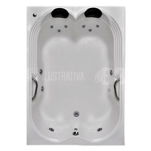Banheira Dupla Bruxelas Completa com Hidro em Acrílico(1,20x1,50x0,40)- 220v