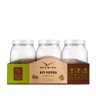 Kit com 3 Potes Vidro Liso 1,3L Branco Invicta - 1
