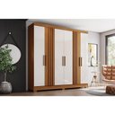 Ver imagem 6 de Guarda Roupa Casal 6 Portas 3 Gavetas Francês Cinamomo Off White - Henn - Briz