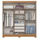Ver imagem 3 de Guarda Roupa Casal 6 Portas 3 Gavetas Francês Cinamomo Off White - Henn - Briz