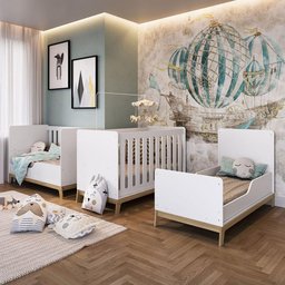 Berço/cama Flexível Completa Modelo em com Variação Branco - 1 Berço/cama Flexível Completa Modelo em com Variação Branco - 1