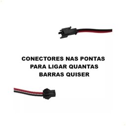 Perfil Barra Rígida 1 Metro Fita Led 2835 Direto na Rede Branco Quente 3000k 127v - 3