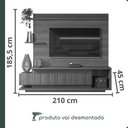 Ver imagem 3 de Rack Painel Home Estante Istambul Tv até 65 - Off White Jequetiba