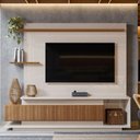 Ver imagem 1 de Rack Painel Home Estante Istambul Tv até 65 - Off White Jequetiba