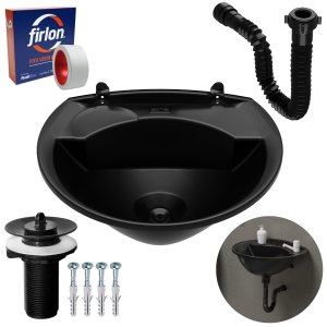 Pia Lavatório Banheiro 4L + Sifão Universal Sanfonado + Fita Veda Rosca