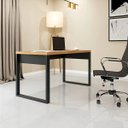 Ver imagem 2 de Mesa Escritório Industrial - Freijo/Preto - F20