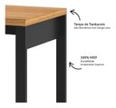 Ver imagem 4 de Mesa Escritório Industrial - Freijo/Preto - F20