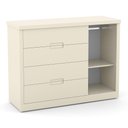 Ver imagem 4 de Dormitório Tutto New 4 Portas, Cômoda 1 Porta e Berço Off White com Capitonê e Colchão Physical