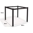 Ver imagem 3 de Conjunto: Mesa Sala Jantar Reno C/ Tampo de Madeira 90cm e 4 Cadeiras Amsterdã Preto Fosco/corano