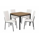 Ver imagem 5 de Conjunto: Mesa Sala Jantar Reno C/ Tampo de Madeira 90cm e 4 Cadeiras Amsterdã Preto Fosco/corano